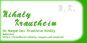 mihaly krautheim business card